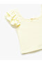 Square Neck Ruffled Butterfly Sleeve Blouse - 3