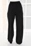 Shallow Pleated Women's Pants with Wide Legs - 3