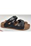 Leather Look Anatomic Sole Adjustable Women's Home and Street Slippers - 6