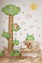 A Pleasant Day in the Forest Themed Themed Height Measure Height Ruler Sticker Set Children, Cute Forest Figure