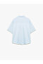 Classic Collar Short Sleeve Crinkle Shirt with Applique Detail - 4
