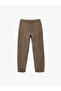 Viscose Pocket Detailed Rayon Tapered Waist Lace-Up Trousers - 3