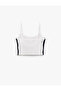 Slim Fit Crop Sports Tank Top with Strap Stripe Print - 4