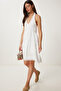 Mini Muslin Dress with Lace Stripe Ecru Lhf0030 - 2