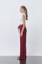 Women's Ribbed Waist Trousers -32224Pnt - Claret Red - 4