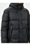 Zippered Hooded Puffer Jacket - 5