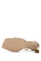Women's Vegan Gold Heeled Shoes - 3