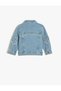 Heart Detailed Pocket Detailed Cotton Denim Jacket - 2