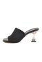 Black Transparent Heeled Women's Slippers T-401 Z - 2