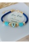 Miyuki Hand Knitted Women's Bracelet Navy Blue Evil Eye Bead Special Design Evil Eye Bead Bracelet - 2