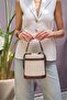 Canvas Brown Women's Contrast Stitched Bucket Hand and Shoulder Bag - 4