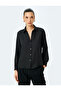Buttoned Classic Collar Long Sleeve Crepe Shirt - 3