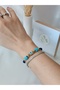 Miyuki Hand Knitted Women's Bracelet Navy Blue Evil Eye Bead Special Design Evil Eye Bead Bracelet - 5