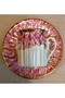 Rena Porcelain Hand Decor Painting Cup Set - 4