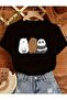 Unisex Trendy Tshirt with Cute Friend Panda Print Design