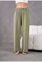Women's Linen Elastic Waist Comfortable Wide Leg Trousers - 3