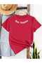 Unisex Los Angeles Trendy Tshirt with Collar Detail and Print Design