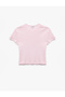 Crop Crew Neck Short Sleeve Slim Fit Basic Women's T-Shirt - 3