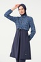 Women's Lycra Full Covered Hijab Swimsuit 21111-25 Dark Navy Blue - 8
