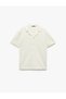 Turn-Down Collar Regular Fit Terry Fabric Cotton Short Sleeve Shirt - 3