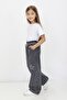 Girls' Non-Lycra Straight-Leg Star Patterned Elastic-Waist 100% Cotton Star Denim - 2