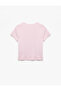 Crop Crew Neck Short Sleeve Slim Fit Basic Women's T-Shirt - 4