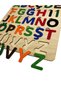 World Felt Covered Alphabet Puzzle, Turkish Alphabet, Wooden Find-And-Insert Puzzle, Educational Puzzle, Letter Learning - 4
