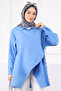 Blue Side Tie Modal Tunic - 4