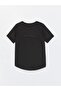 Xside Black Crew Neck Plain Short Sleeve Women's T-Shirt - 7