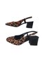 Women's Babet Black-Leopard Sandals Stylish Home Business Office Daily Block Heels Shoes - 3