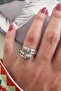 Women's Vip Series Baguette Zircon Stone Numberless Adjustable Ring - 3