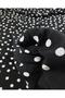 Black with White Polka Dot Viscose Voile (Width 130 cm X Length 480 cm) - 5