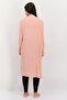 Women Textured Long Sleeves Robe, Pink - 4