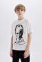 Boys' Crew Neck Ataturk Printed Short Sleeve T-Shirt B6938A825Sm - 4