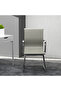 Modern UL UT-C031V Visitor Chair Ergonomic PU Chair with Fixed Armrest - Grey - 3
