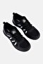 Women Brand Logo Lace Up Training Shoes, Black - 4