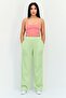 Women Regular Textured Straight Leg Pants, Sage Green - 4