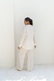 Priskiana Lace-Up Taupe Trousers Shirt Set - 4