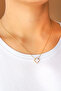 White Pearlescent Steel Gold Color Necklace - 3