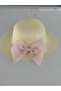 Pink Bow Detailed Girl's Straw Bucket Hat - 3
