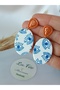 Steel Earring Apparatus Evil Eye Eye Handmade Polymer Clay Women's Earrings Blue Orange White Colorful - 8