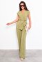 Green Basic Vest Pants Suit Sh241 - 6