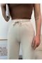 Women's Stone High Waist Lace-up Elastic Waist Wide Leg Sweatpants - 5