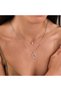 Double Layer Silver Color Steel Necklace with Heart and Butterfly Figures – Elegant Design with Zircon Stone