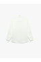 Long Sleeve Regular Fit Judge Collar Linen Shirt - 4
