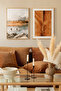 طقم طاولة MDF بإطار خشبي مكون من قطعتين مقاس 33 × 48 سم - موديل 23