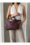 Vera Model Genuine Leather Women's Bag Burgundy Color