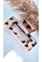 Women's Rectangular Leopard Pattern Latch Buckle - 3