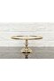 Glass Round Small Serving Plate 20 cm - Presentation Cast Gold Frame and Cast Foot - 4