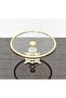 2-Piece Glass Round Serving Plate 20+25 cm - Presentation Cast Gold Frame and Cast Foot - 4